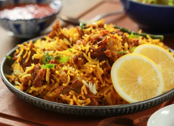 Chicken Biryani at Lotus Fine Indian Cuisine in Calgary, AB